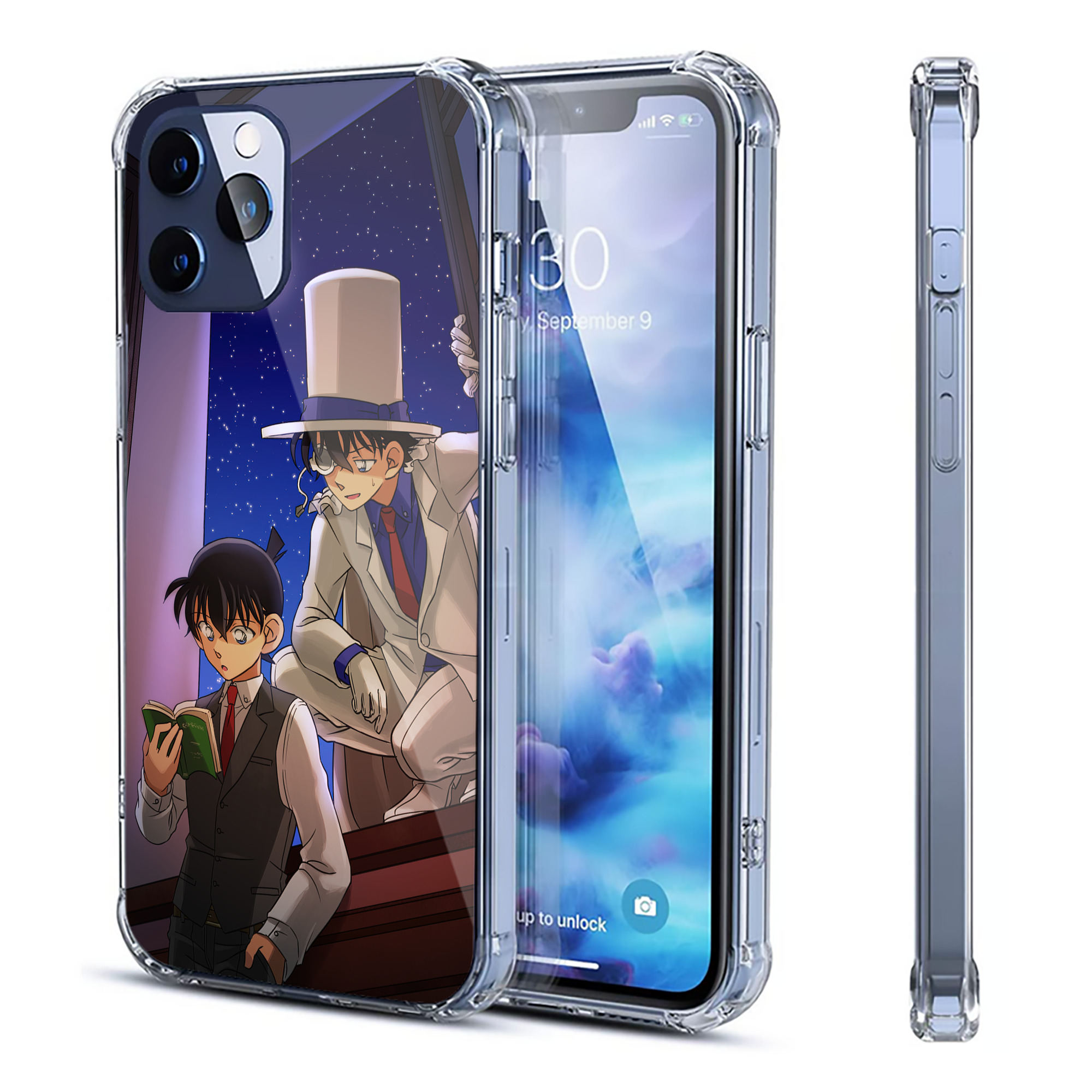 （画像用） 名探偵コナン Detective Conan 【iPhone 12シリーズ対応】透明スマホケース（クリアソフトケース）
